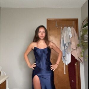 Alyce Paris #62094 prom dress midnight blue NWT